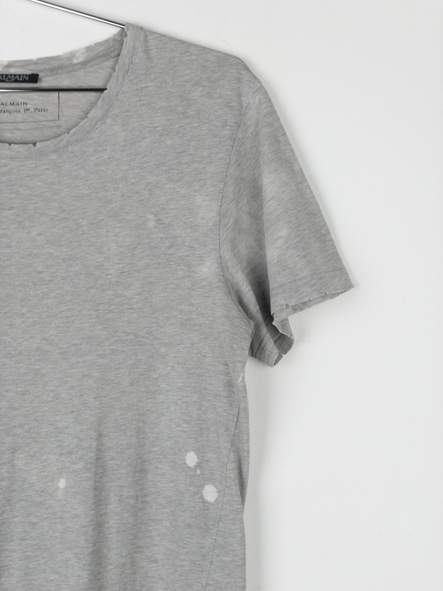 Balmain by Decarnin AW10 Distressed Bleach Stain T-Shirt