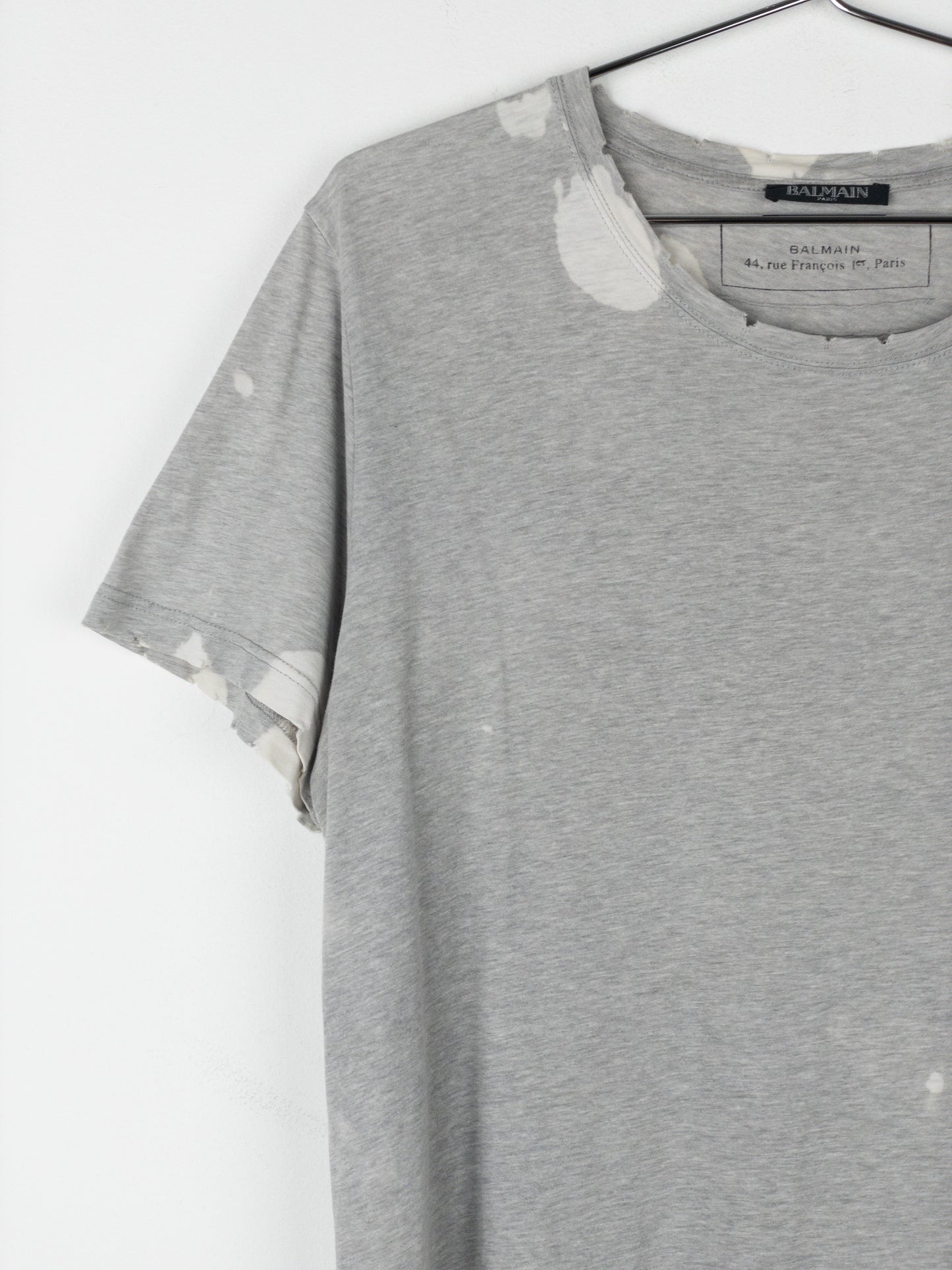 Balmain by Decarnin AW10 Distressed Bleach Stain T-Shirt