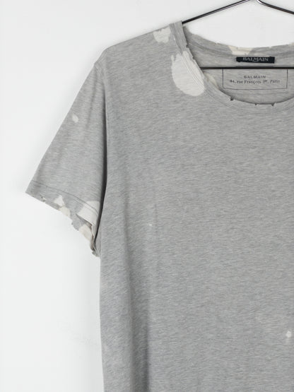 Balmain by Decarnin AW10 Distressed Bleach Stain T-Shirt