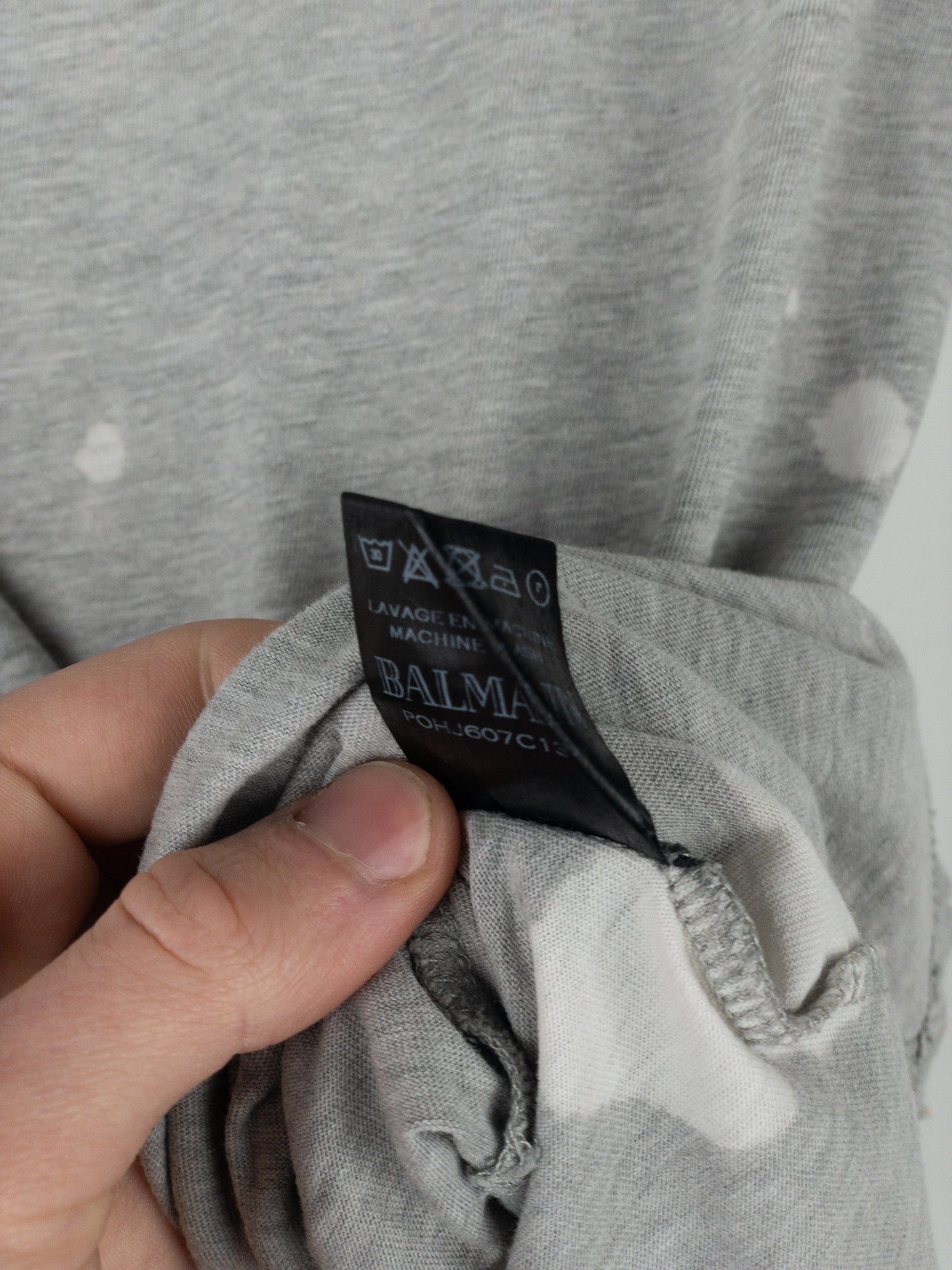 Balmain by Decarnin AW10 Distressed Bleach Stain T-Shirt