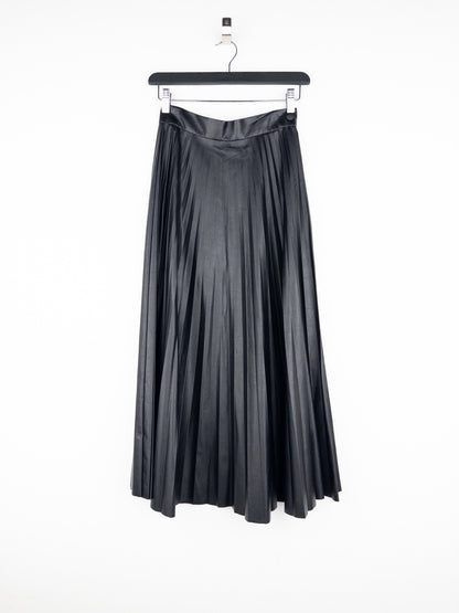 Maison Margiela MM6 Pleated Faux Leather Maxi Skirt