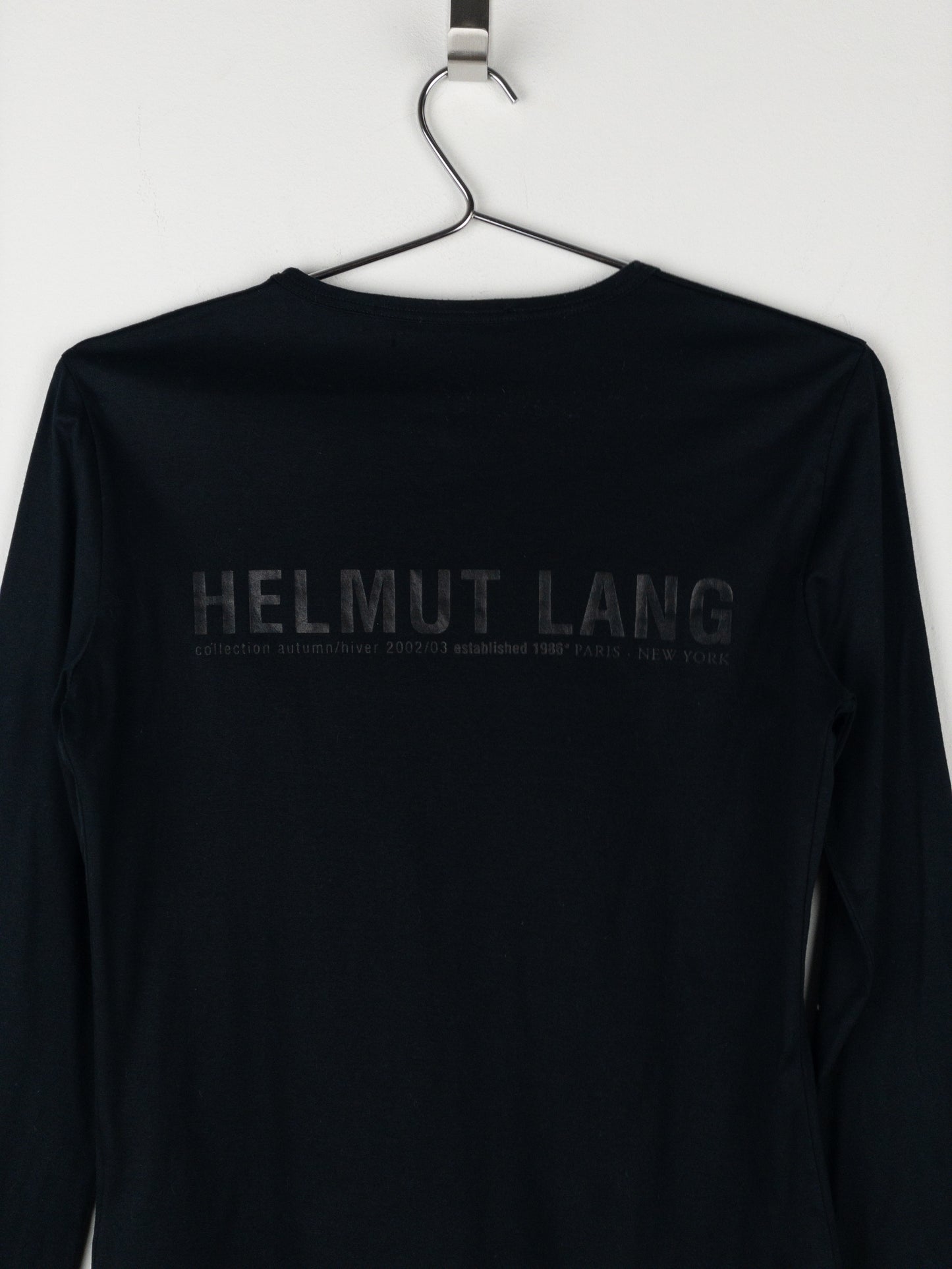 Helmut Lang AW02 ‘Paris’ Print Backstage Longsleeve Shirt