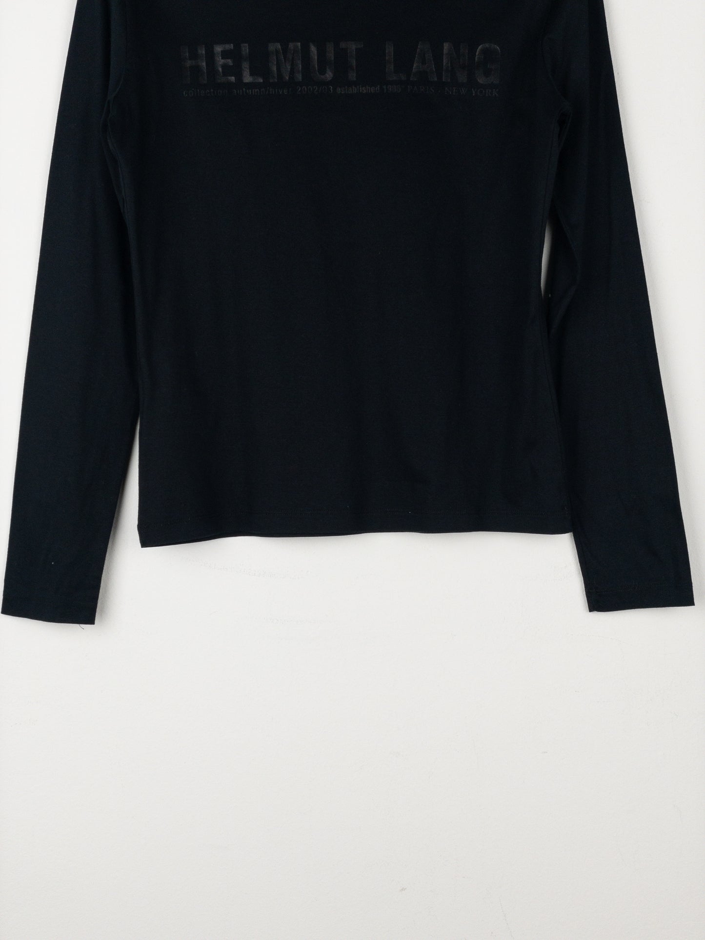 Helmut Lang AW02 ‘Paris’ Print Backstage Longsleeve Shirt