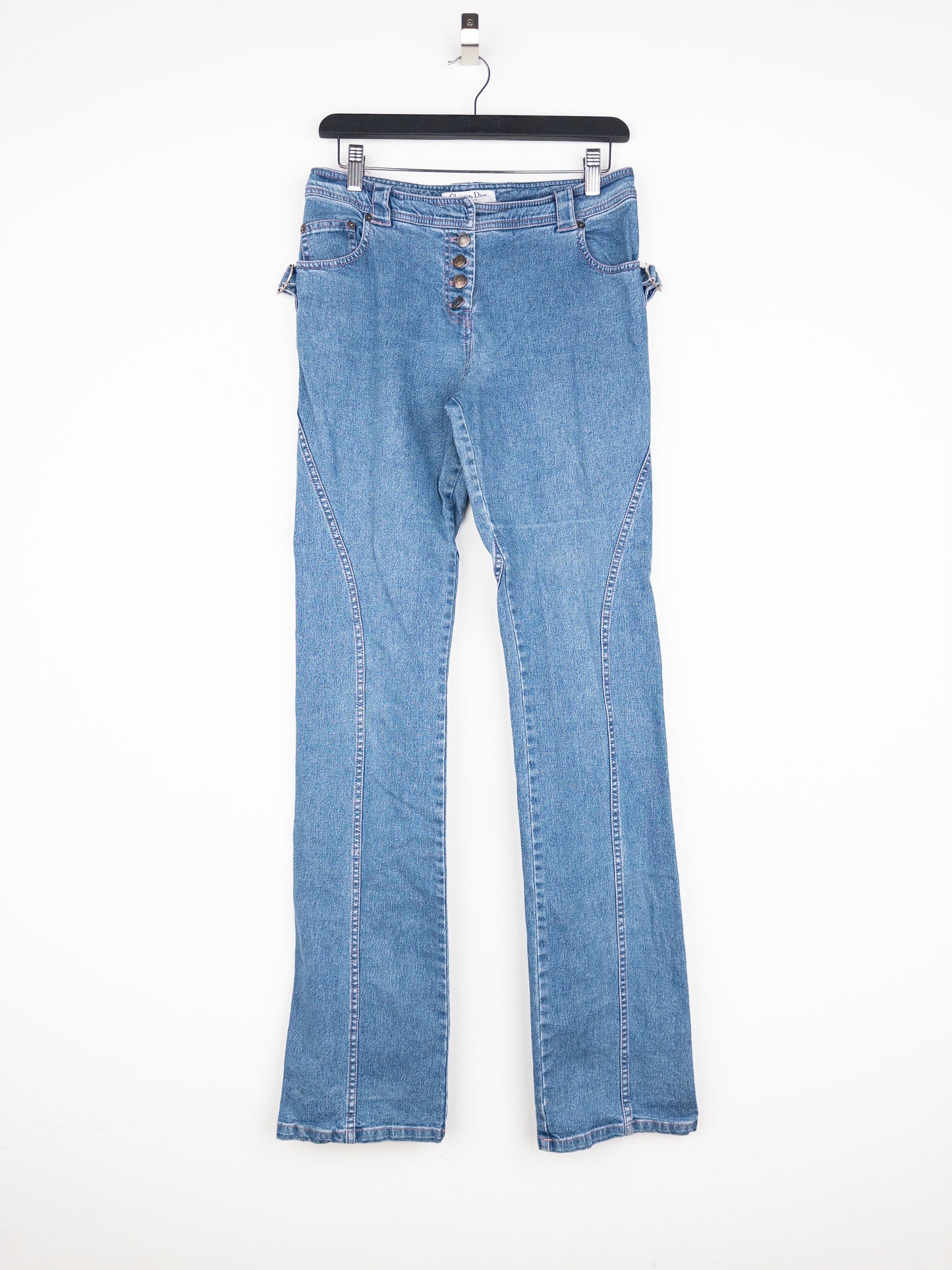 Dior by Galliano SS03 Flared Boot Cut Bondage Denim Jeans