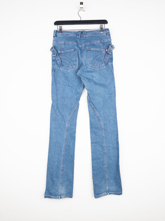Dior by Galliano SS03 Flared Boot Cut Bondage Denim Jeans