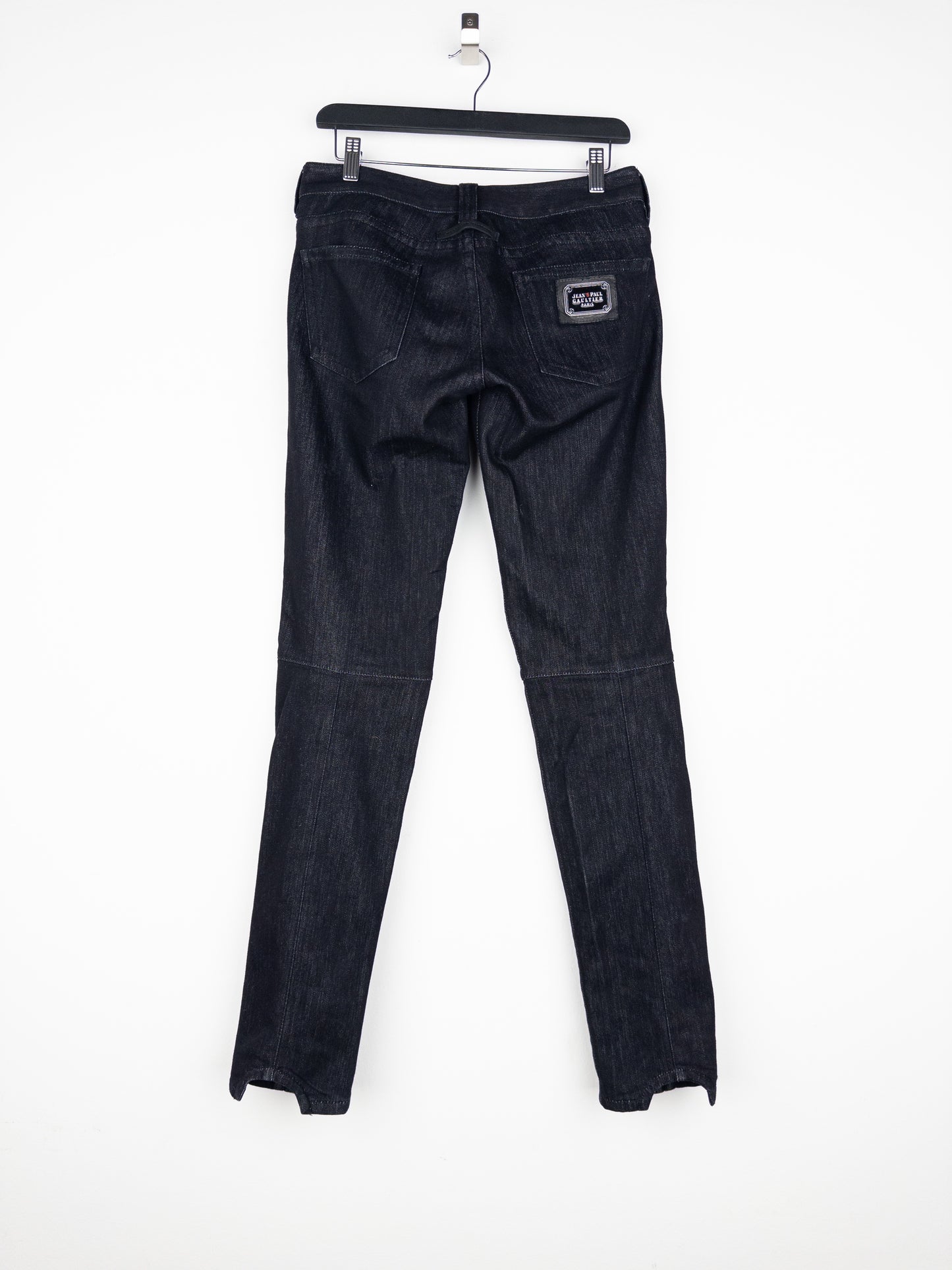 Jean Paul Gaultier 2000s Lace Bondage Denim Biker Jeans