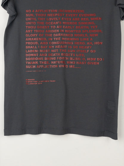 Rick Owens AW19 ‘Larry’ Affliction Poem Print Level T-Shirt
