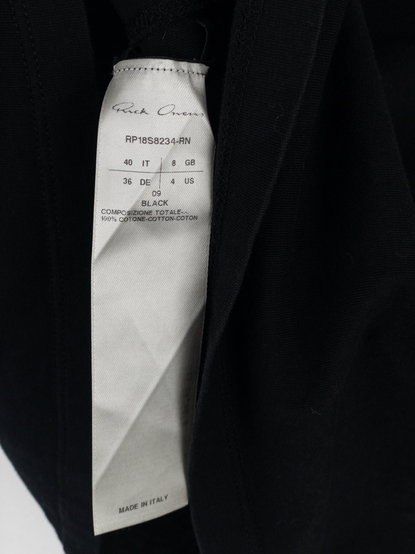 Rick Owens SS18 ‘Dirt’ Short Level T-Shirt