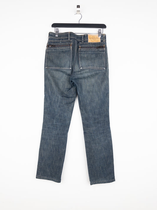 Gucci by Tom Ford SS02 Flared Sanded Bootcut Denim Jeans