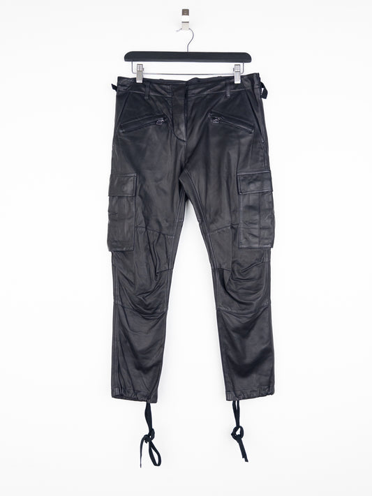 Balmain by Decarnin SS10 Leather Cargo Biker Pants