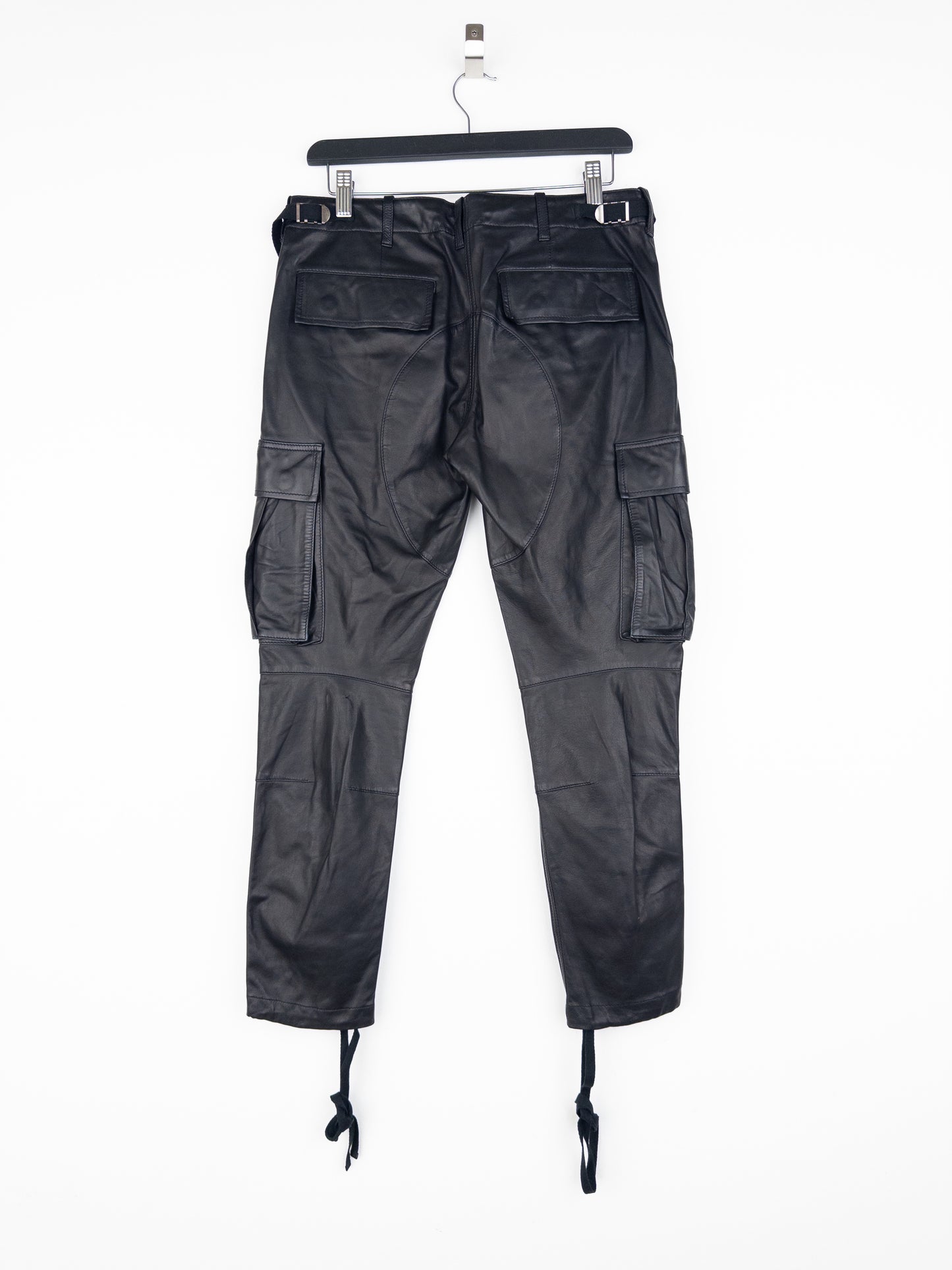 Balmain by Decarnin SS10 Leather Cargo Biker Pants