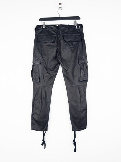 Balmain by Decarnin SS10 Leather Cargo Biker Pants
