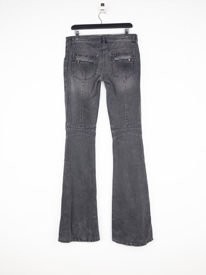 Balmain by Decarnin AW10 Flared Napoleon Biker Denim Jeans