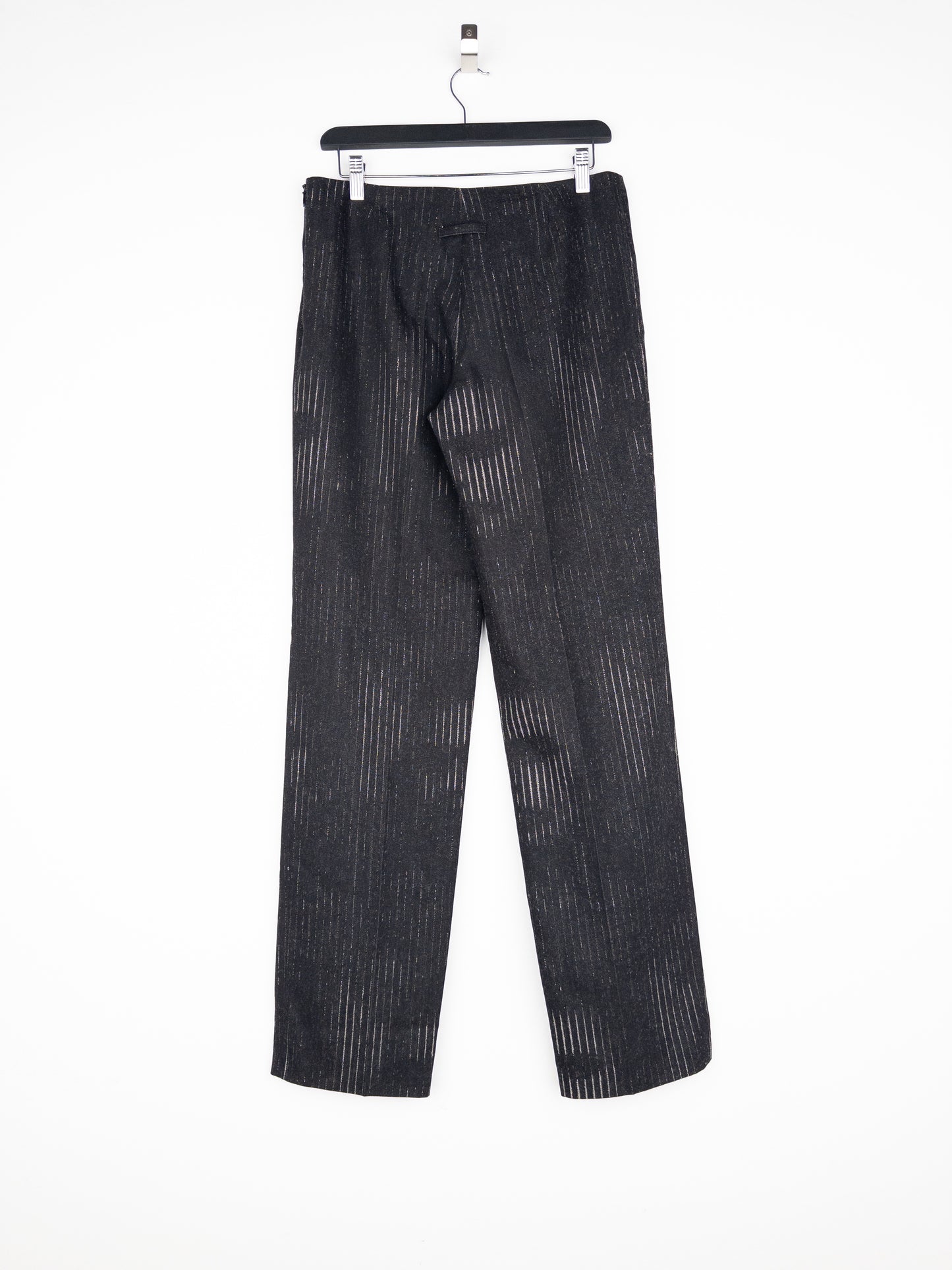 Jean Paul Gaultier AW92 Pinstripe Face Print Dress Pants