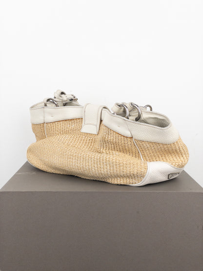 Prada 2000s Wicker Cargo Handbag