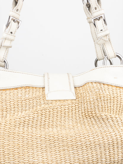 Prada 2000s Wicker Cargo Handbag