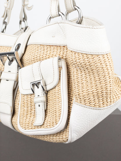 Prada 2000s Wicker Cargo Handbag