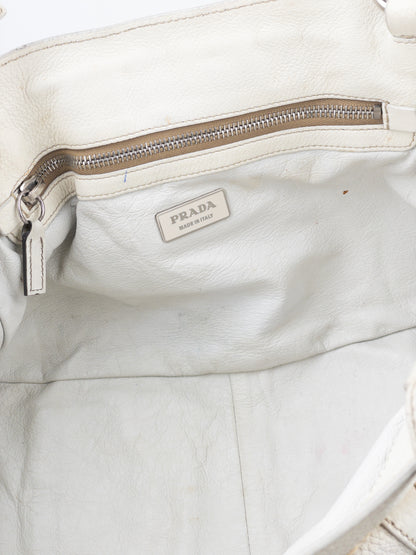 Prada 2000s Wicker Cargo Handbag