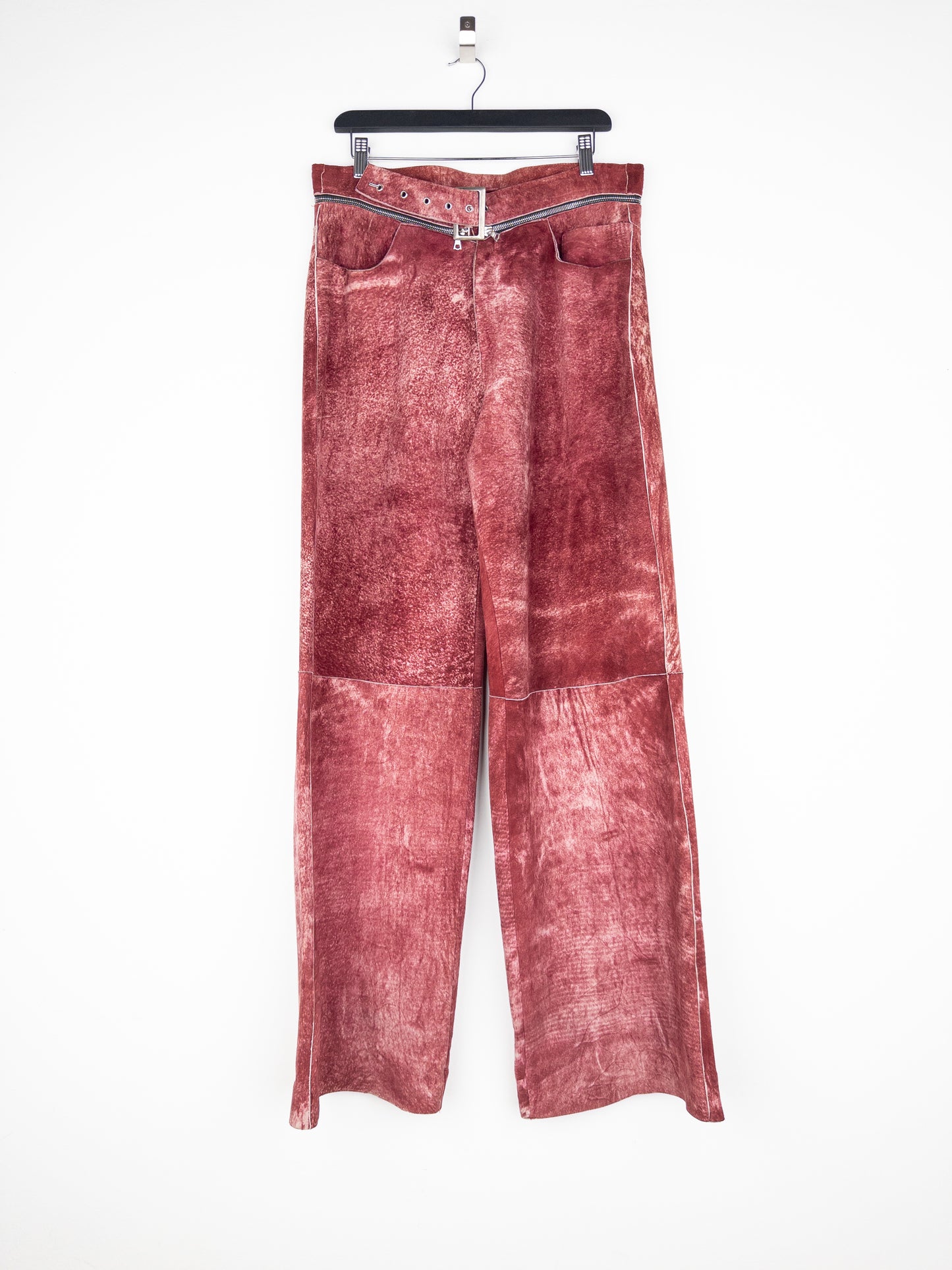 Jean Paul Gaultier AW00 Wide Leg Suede Leather Pants