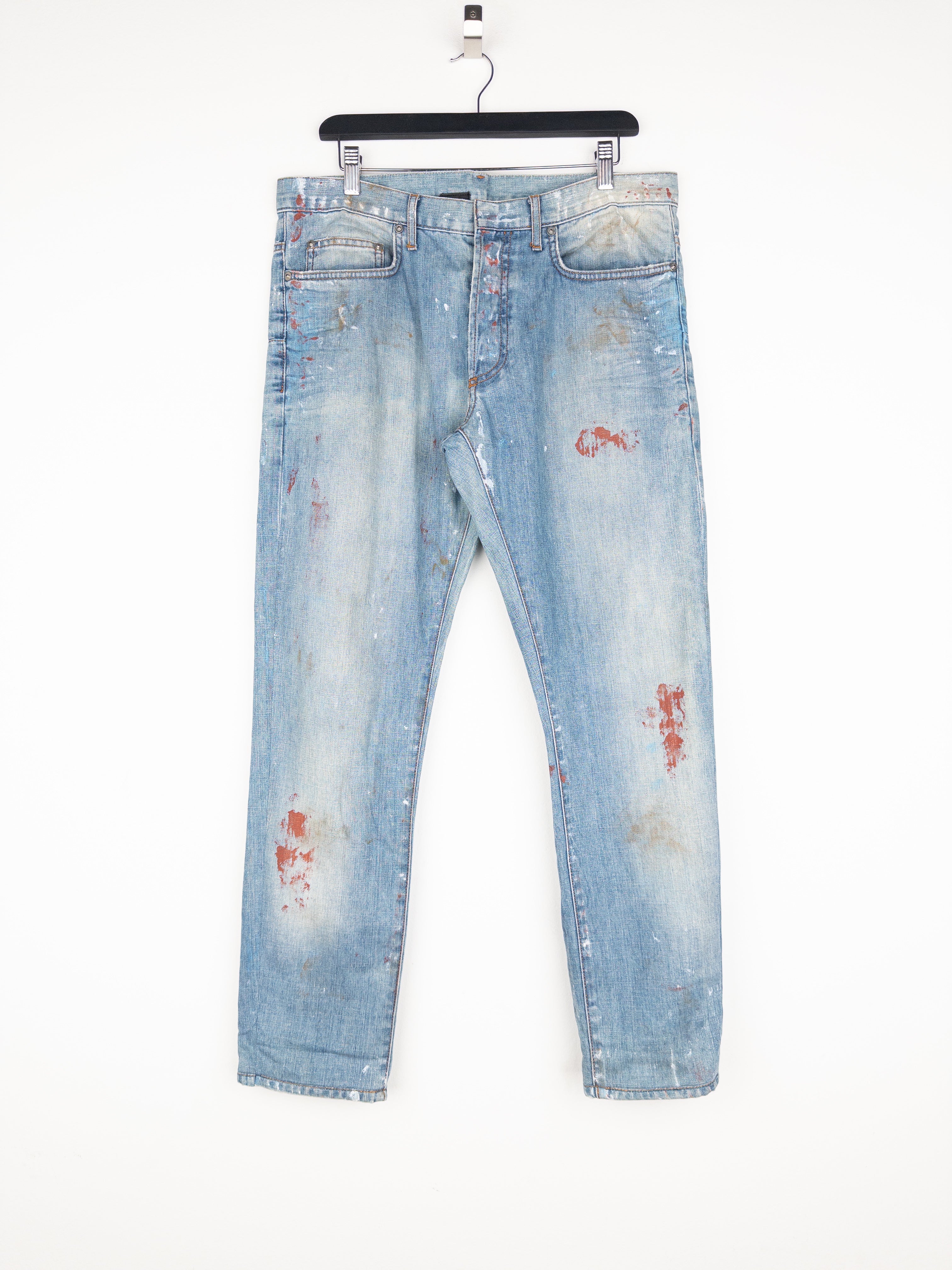Dior Homme by Kris van Assche SS10 'Wildcat' Painter Denim Jeans
