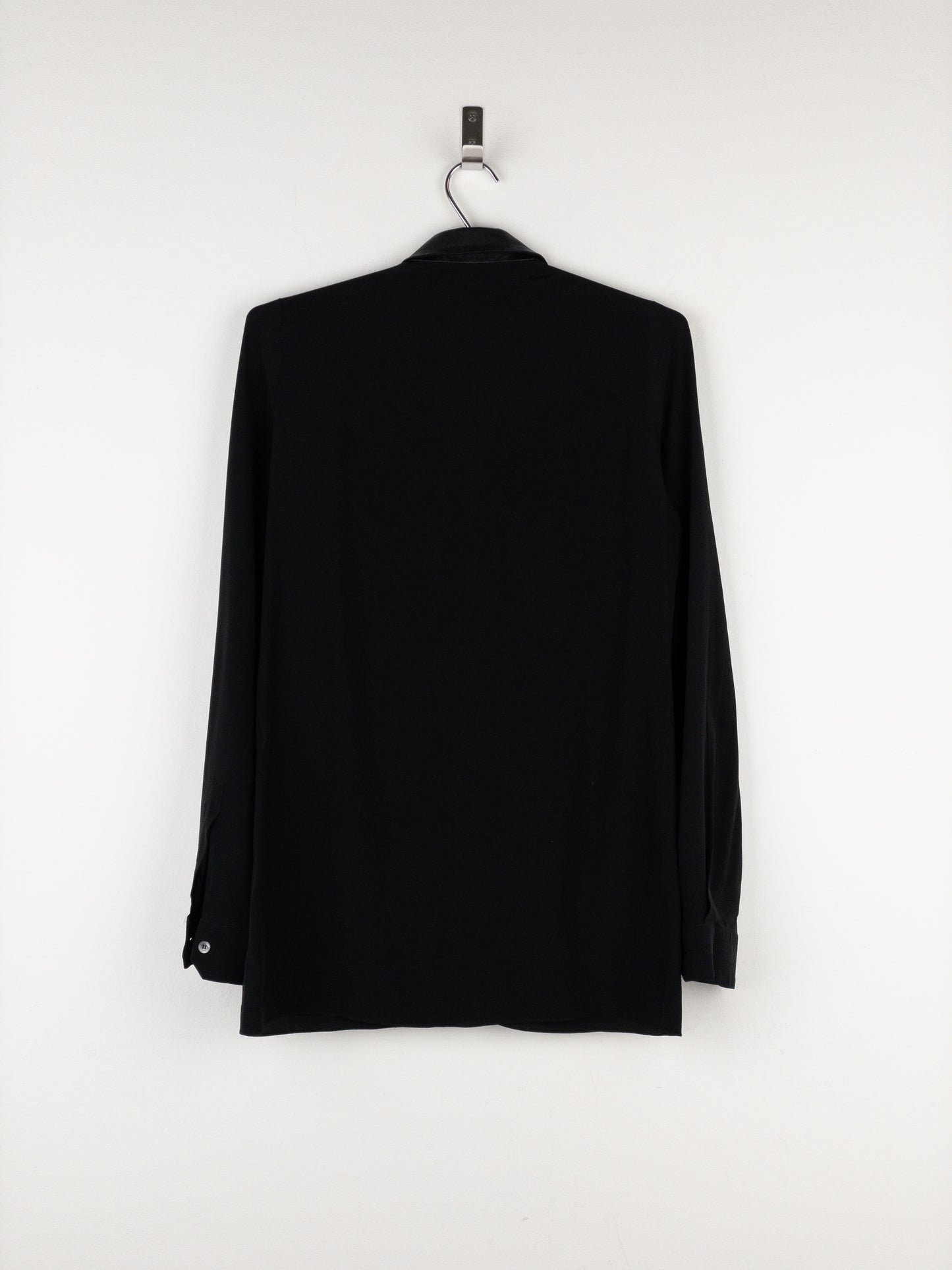 Gucci SS15 Leather Pannel Button-Up Blouse