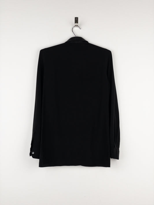 Gucci SS15 Leather Pannel Button-Up Blouse