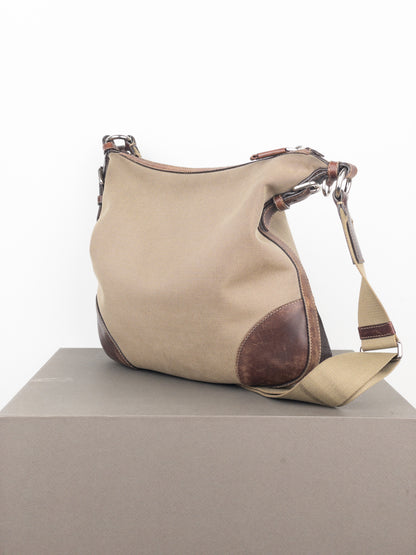 Prada 2000s Jacquard Canvas Crossbody Bag