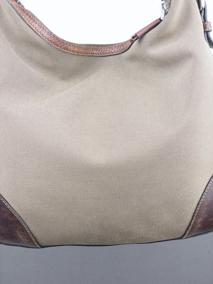 Prada 2000s Jacquard Canvas Crossbody Bag