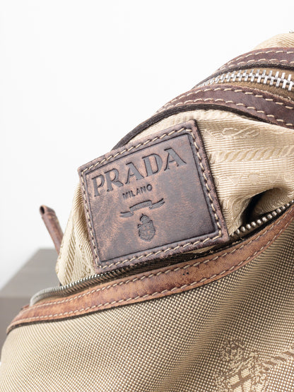 Prada 2000s Jacquard Canvas Crossbody Bag