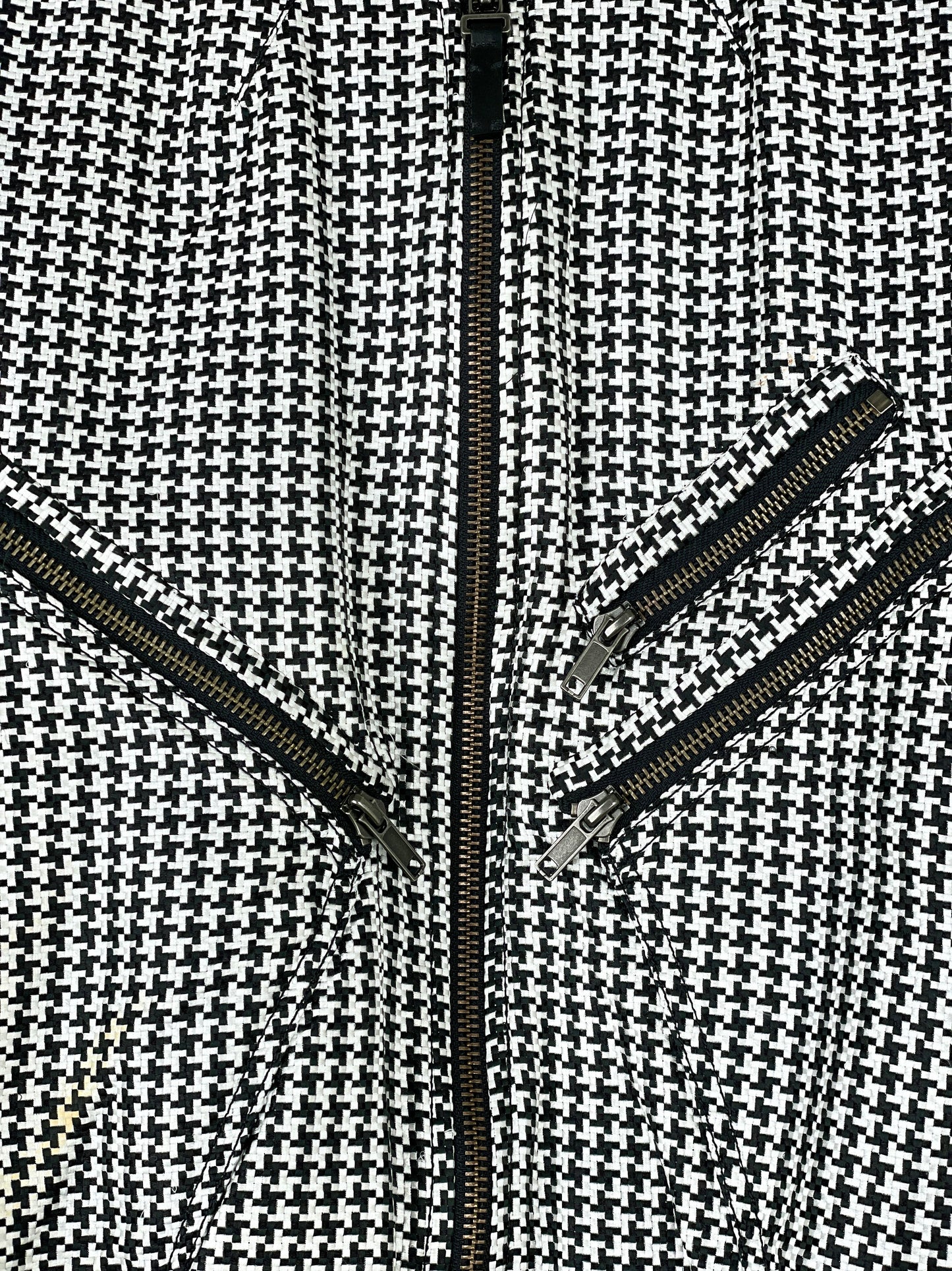 Haider Ackermann SS19 Houndstooth `Daytona´ Bomber Jacket