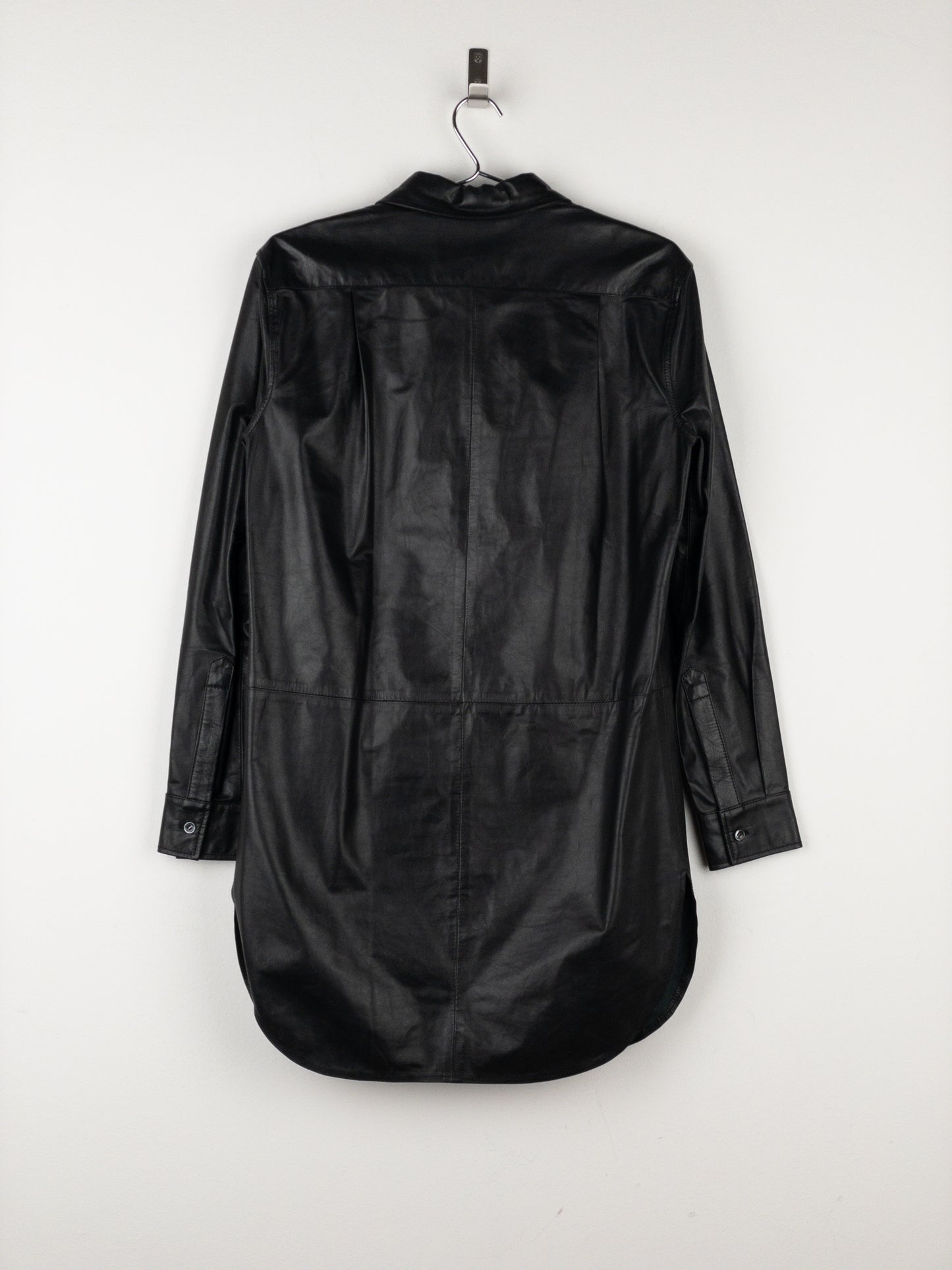 Maison Margiela 2000s Leather Overshirt Tunic Dress