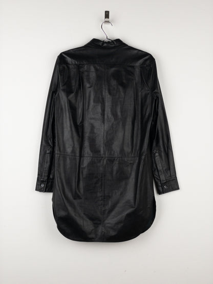 Maison Margiela 2000s Leather Overshirt Tunic Dress