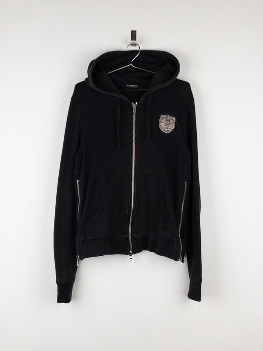 Balmain by Decarnin Crest Badge Zip Hoodie