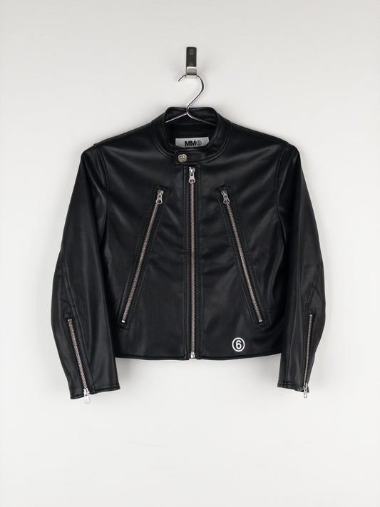 Maison Margiela MM6 5-Zip Biker Leather Jacket