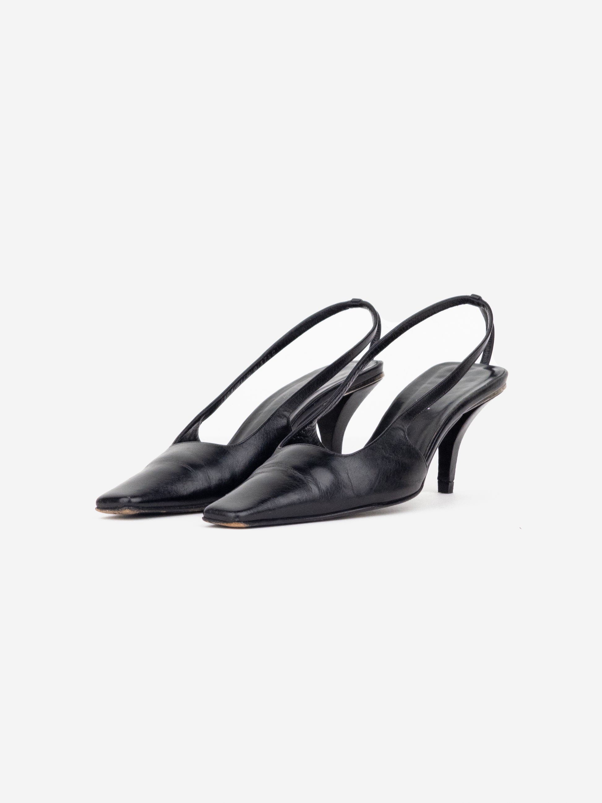 Gucci by Tom Ford SS98 Square Toe Crystal G Slingback Pump Heels