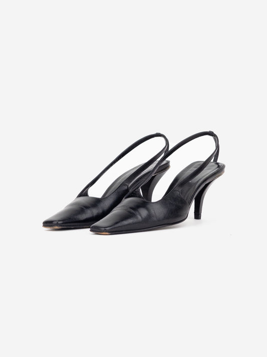 Gucci by Tom Ford SS98 Square Toe Crystal G Slingback Pump Heels