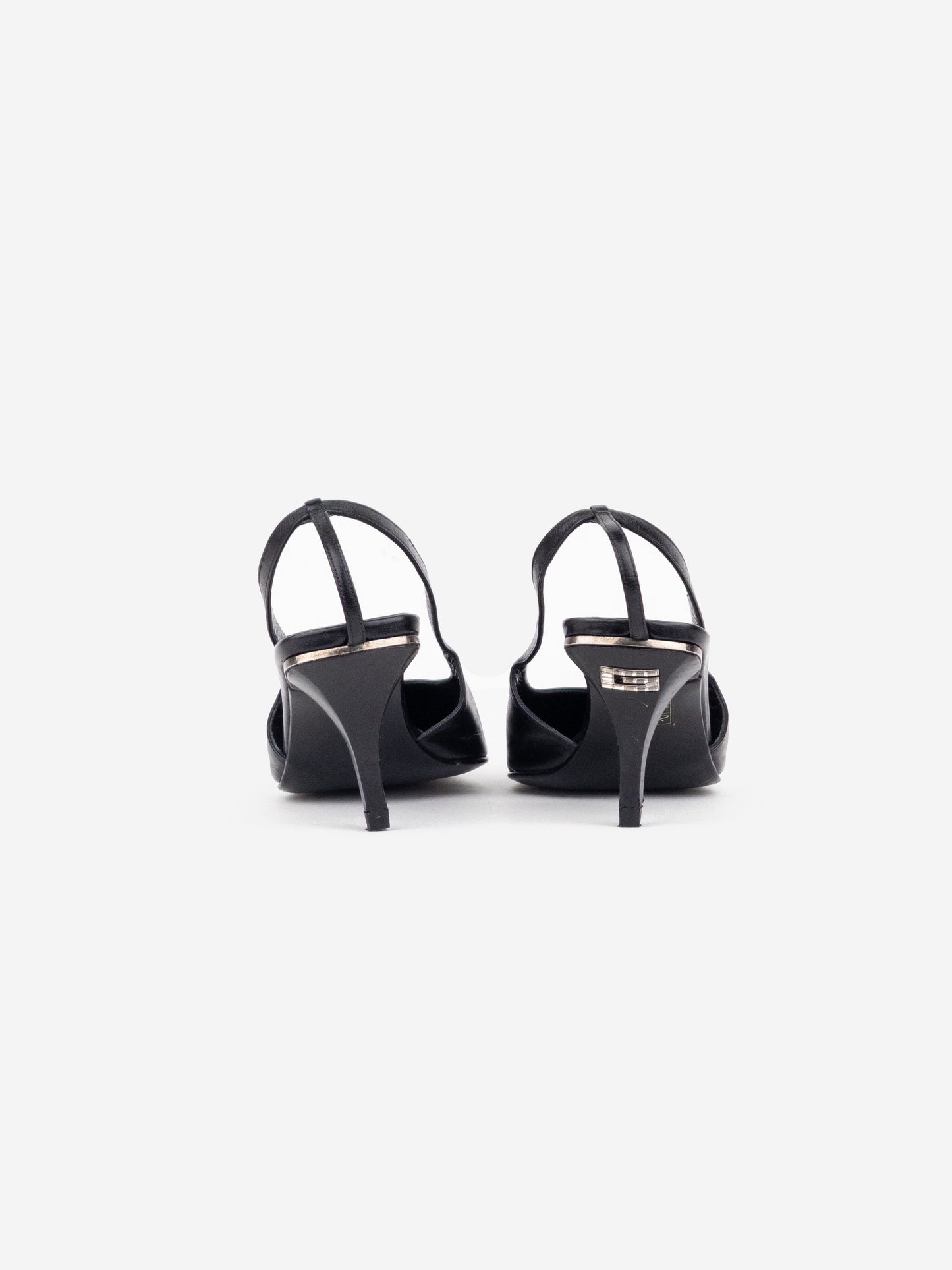 Gucci by Tom Ford SS98 Square Toe Crystal G Slingback Pump Heels