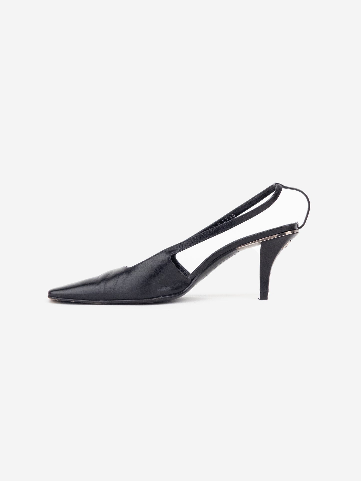 Gucci by Tom Ford SS98 Square Toe Crystal G Slingback Pump Heels