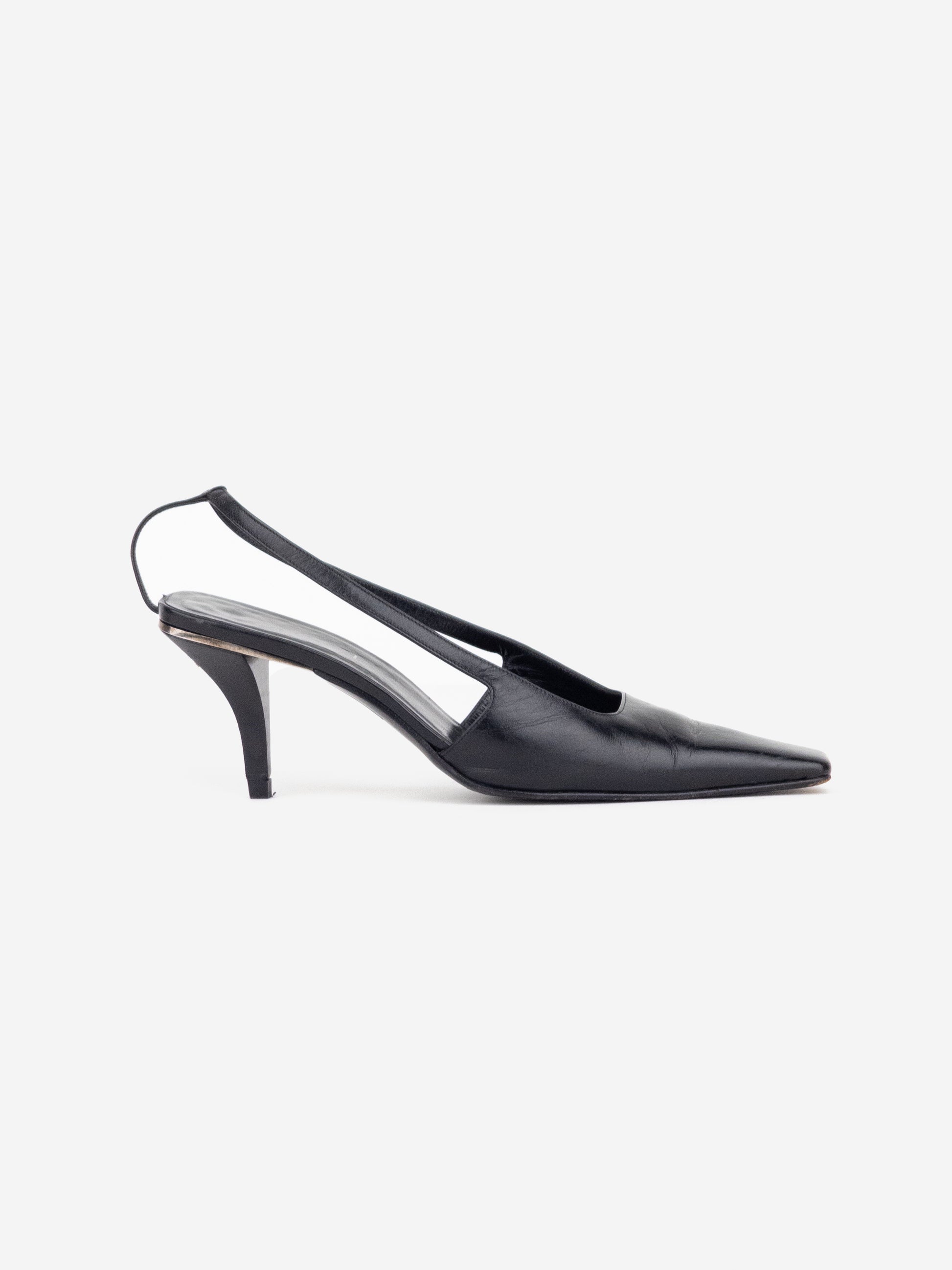 Gucci by Tom Ford SS98 Square Toe Crystal G Slingback Pump Heels