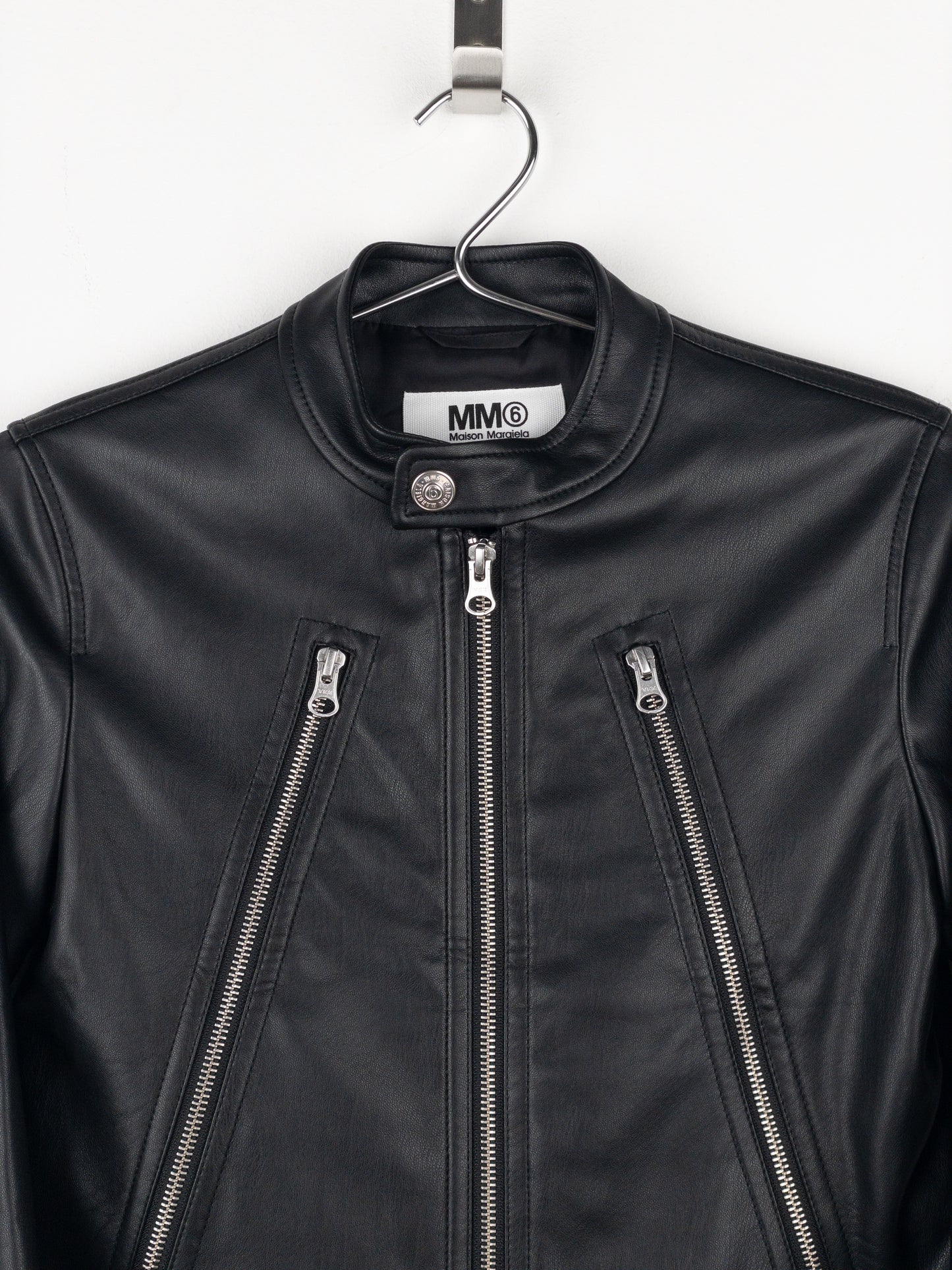 Maison Margiela MM6 5-Zip Biker Leather Jacket
