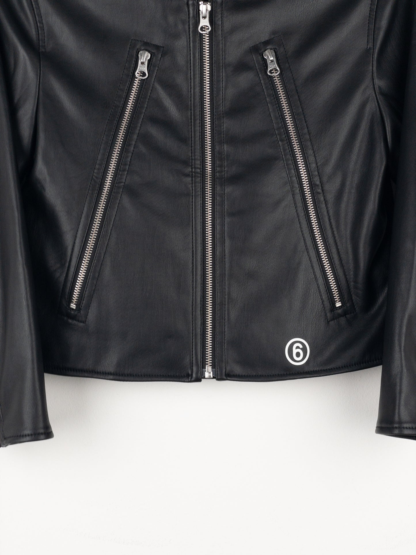 Maison Margiela MM6 5-Zip Biker Leather Jacket