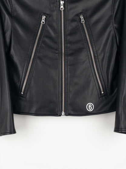 Maison Margiela MM6 5-Zip Biker Leather Jacket