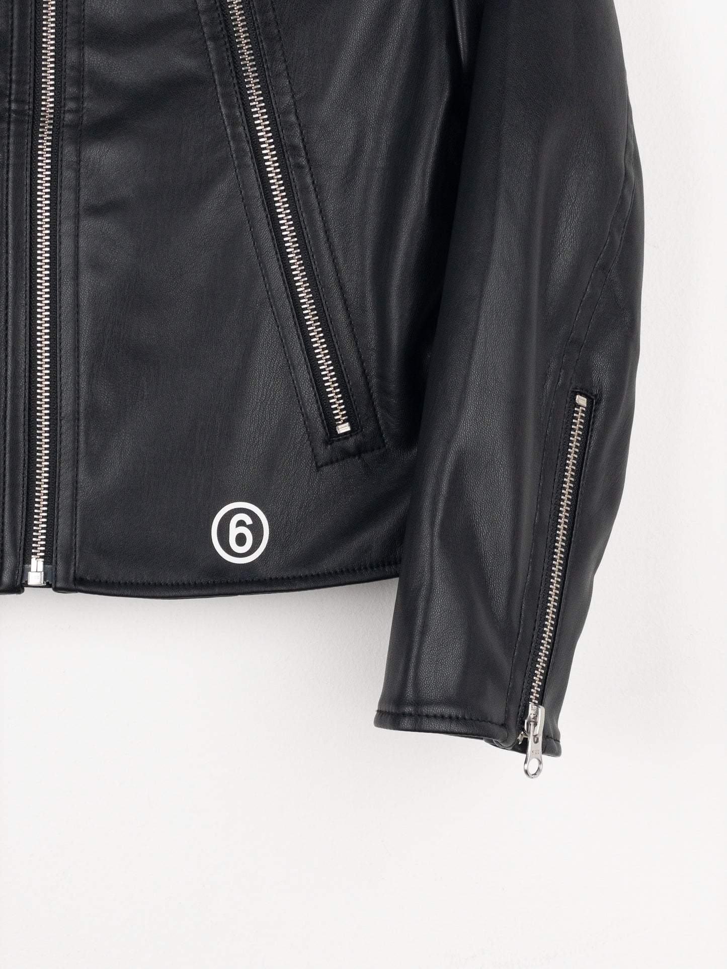 Maison Margiela MM6 5-Zip Biker Leather Jacket