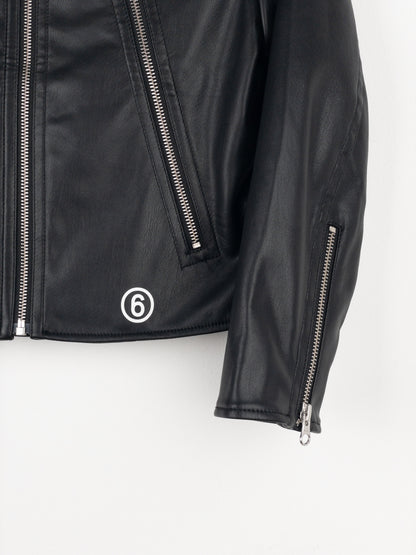 Maison Margiela MM6 5-Zip Biker Leather Jacket