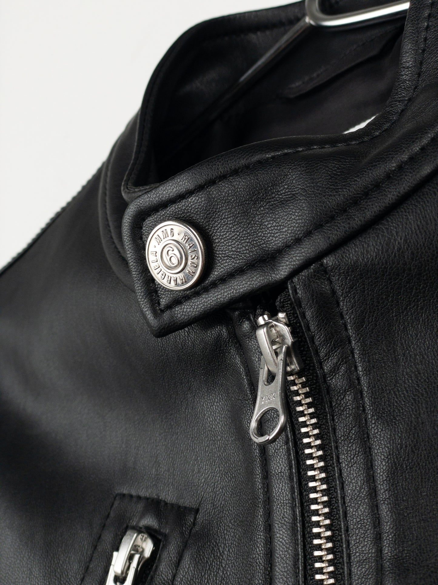 Maison Margiela MM6 5-Zip Biker Leather Jacket