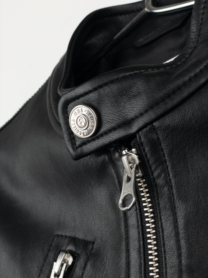 Maison Margiela MM6 5-Zip Biker Leather Jacket