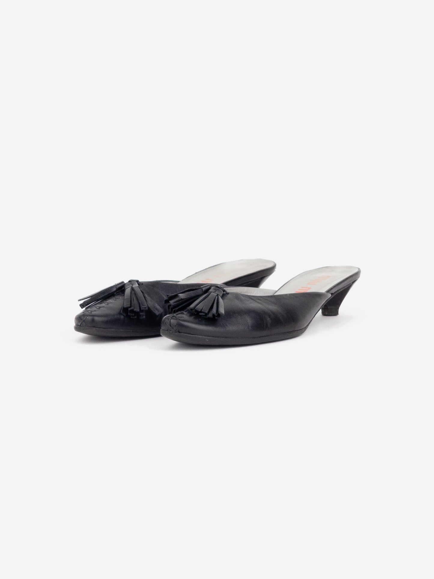 Miu Miu 2000s Tassel Mule Kitten Heels