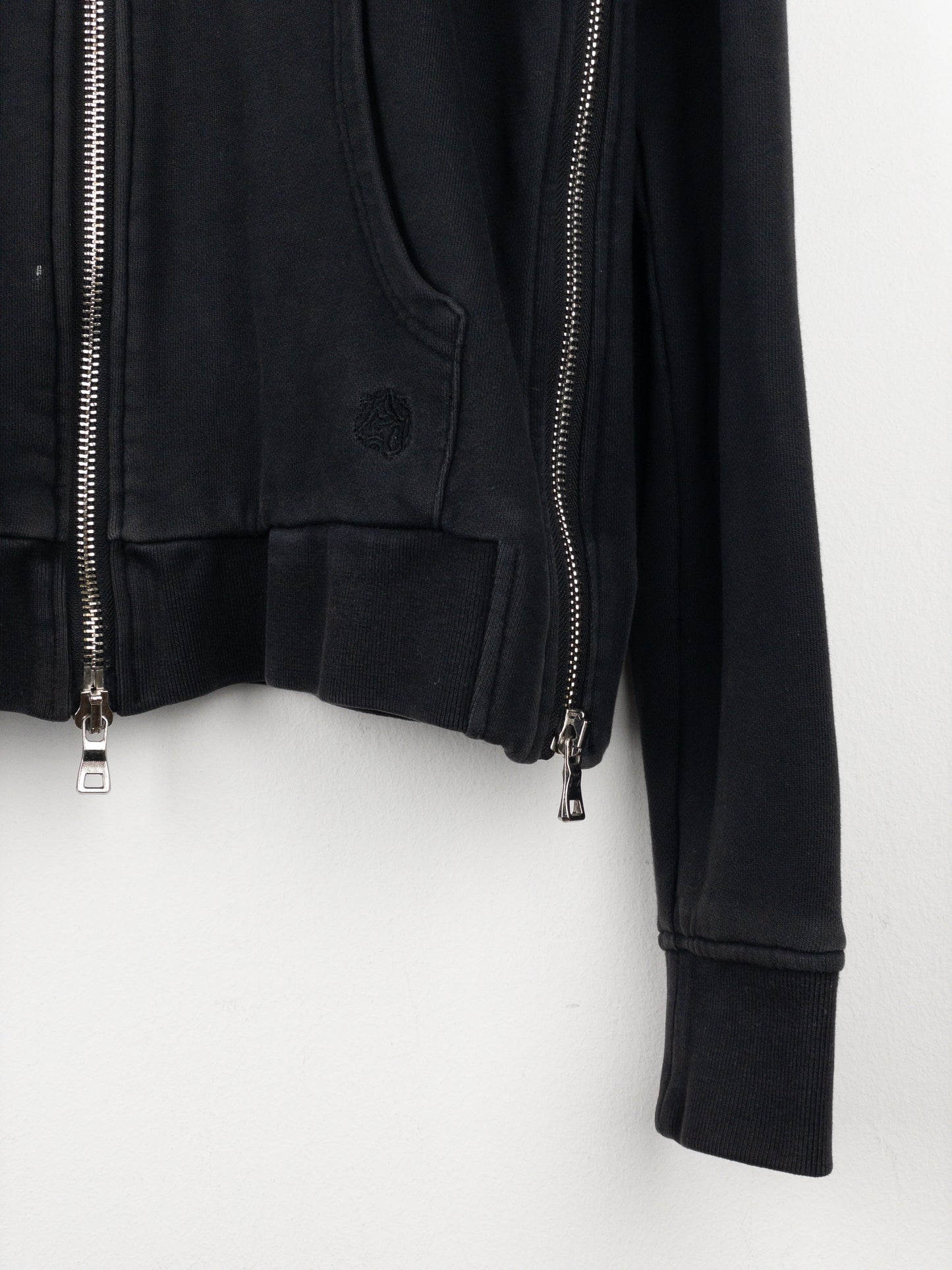 Balmain by Decarnin Crest Badge Zip Hoodie