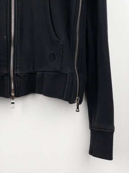 Balmain by Decarnin Crest Badge Zip Hoodie