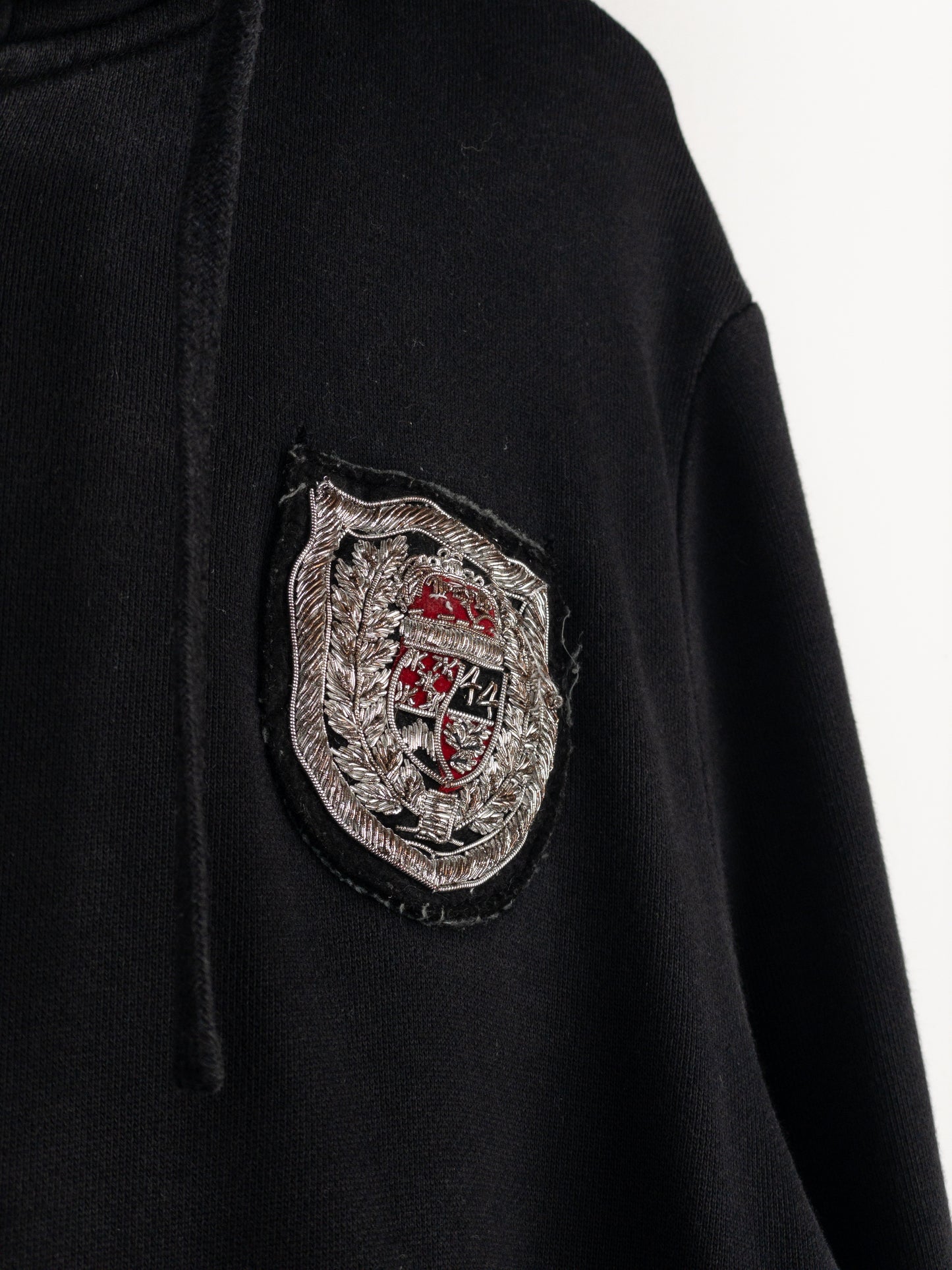 Balmain by Decarnin Crest Badge Zip Hoodie